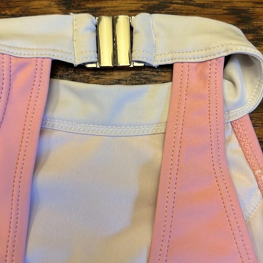 CosiG Kids Pink Dance Halter Top with White Trim